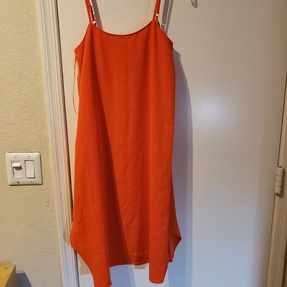 Trina Turk orange Nara slip dress